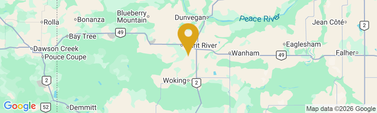 Map of Spirit River TRD